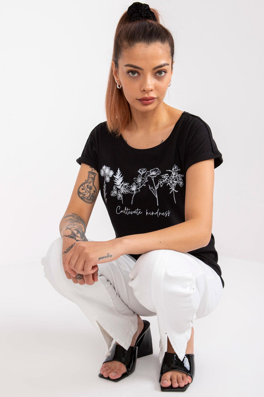 Must puuvillast T-särk firmalt Frida... Must puuvillast T-särk firmalt Frida...