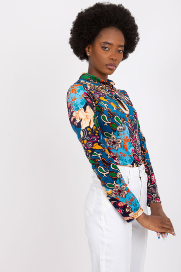 Tumesinise mustriga pluus... 2