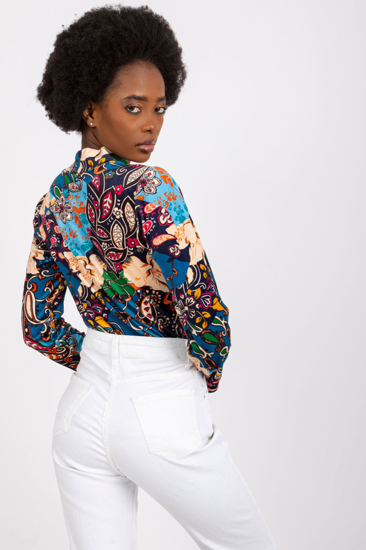 Tumesinise mustriga pluus veluuriga...