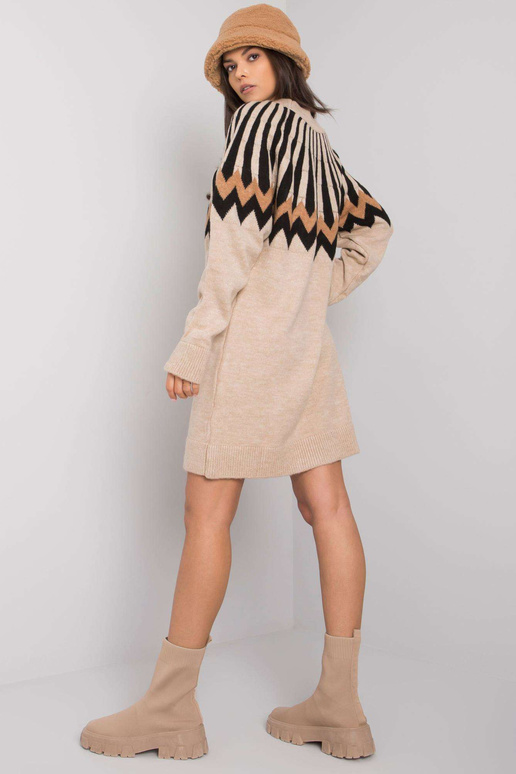 Beež avar kootud kleit Shereen RUE PARIS