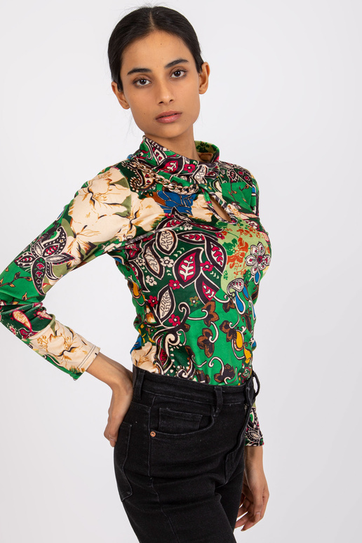 Rohelise mustriga pluus veluuriga...