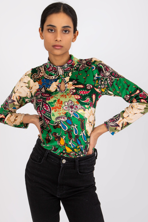 Rohelise mustriga pluus veluuriga...