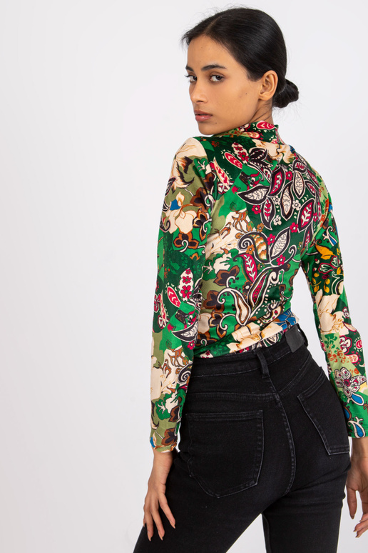 Rohelise mustriga pluus veluuriga...