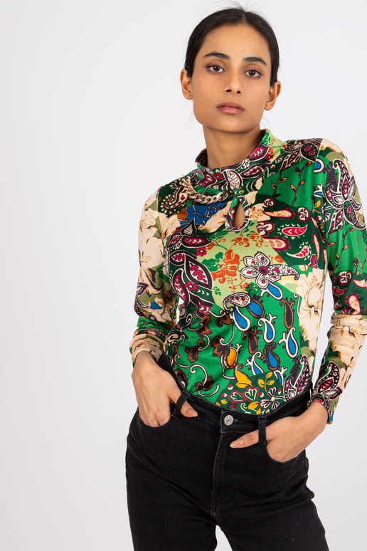 Rohelise mustriga pluus veluuriga...