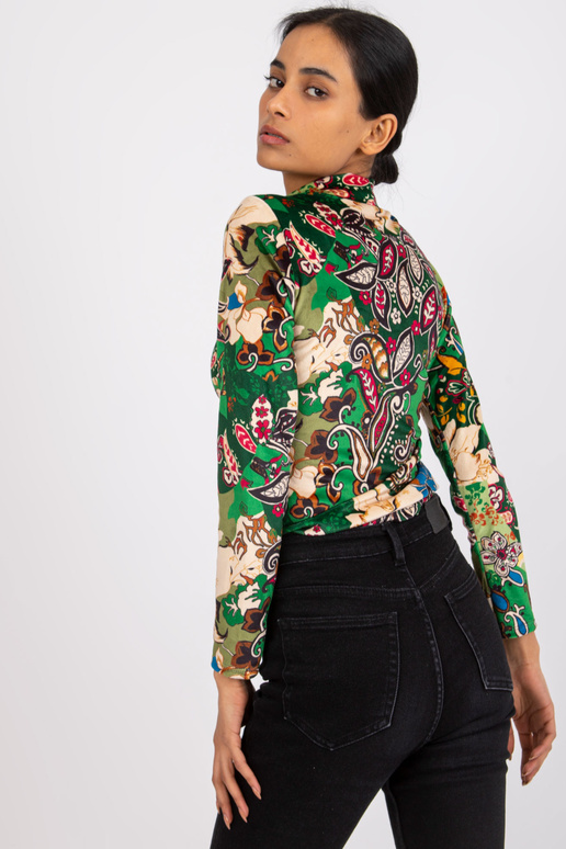 Rohelise mustriga pluus veluuriga...