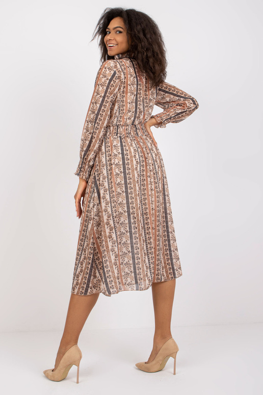 Ava mustritega beež kleit