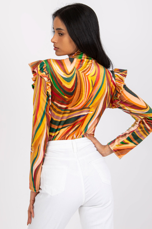 Kollane volangidega veluurpluus Lina