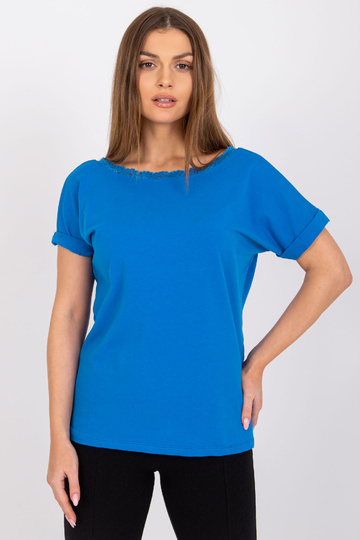 Tumesinine kaelusega pluus...