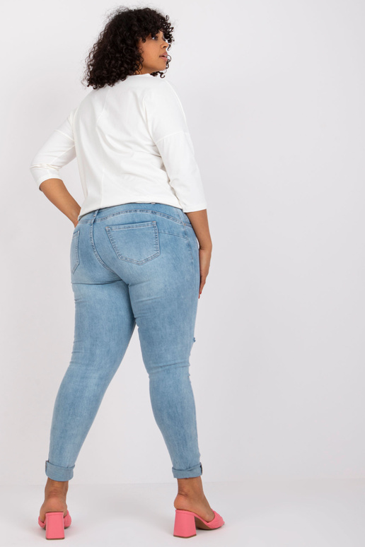 Ecru pluus pluss suurus trükiga Roxanne