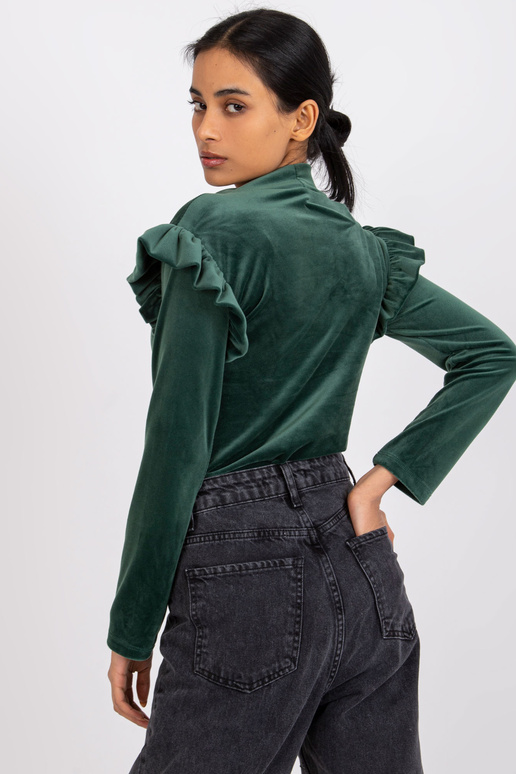 Roheline veluurpluus volangidega Eugenie