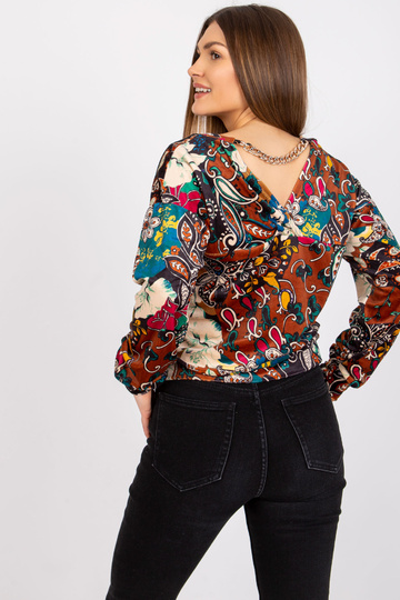 Pruun Nicola mustritega pluus 2