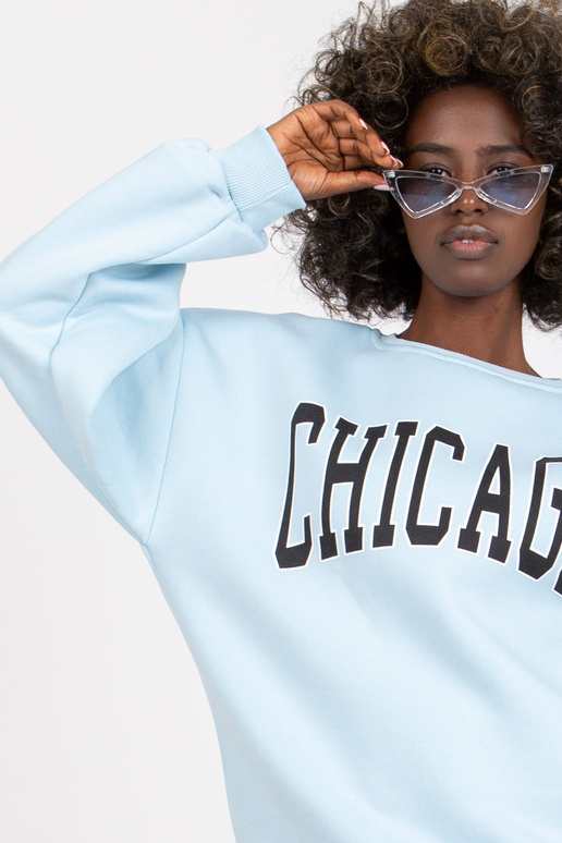 Helesinine Madeira kirjaga dressipluus