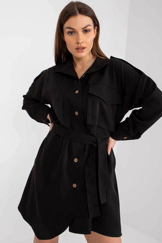 Must vööga särk Lucina RUE PARIS