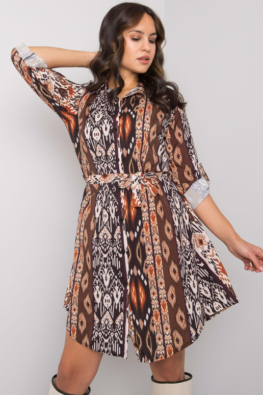 Must-pruun printidega kleit Hanley...