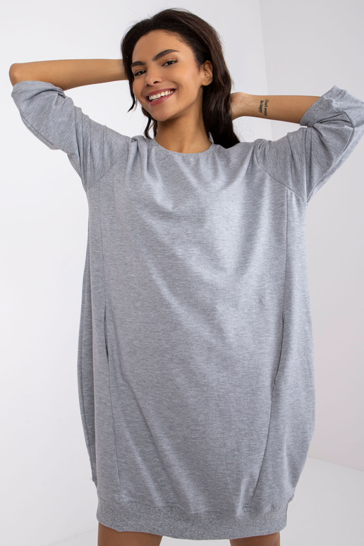 Hall Salou puuvillane melanž kleit