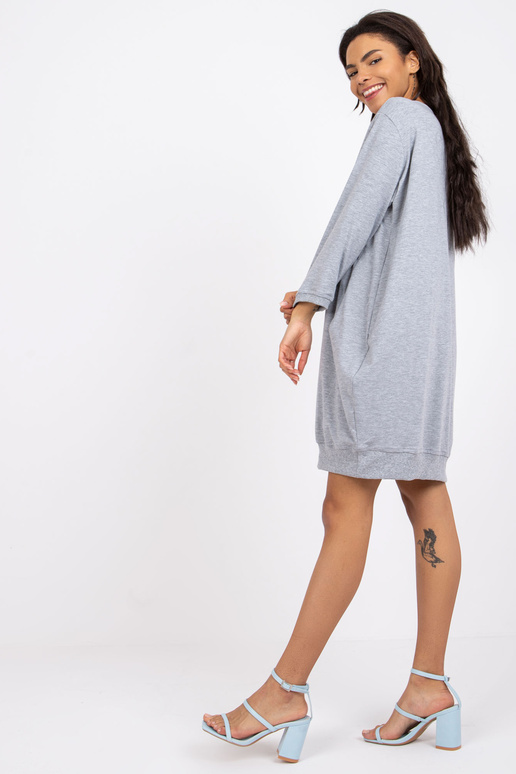 Hall Salou puuvillane melanž kleit