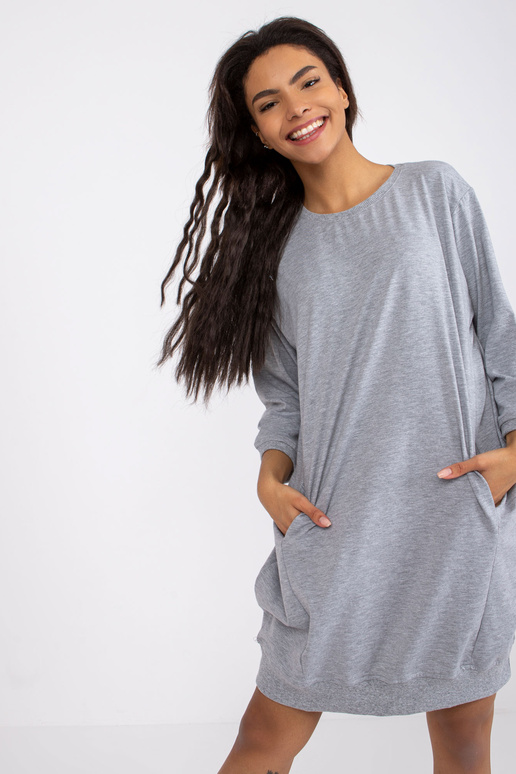 Hall Salou puuvillane melanž kleit