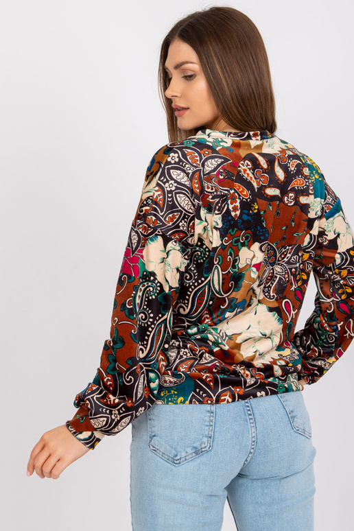 Pruun naiste pluus Ruby printidega