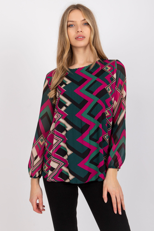 Roheline/lilla Virginia vabaaja pluus