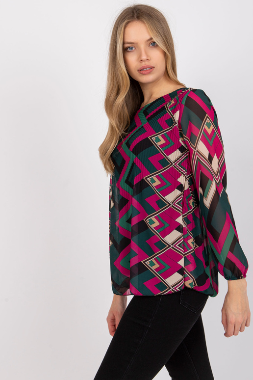 Roheline/lilla Virginia vabaaja pluus