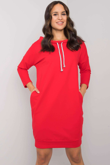 Punane Paulie puuvillane kleit