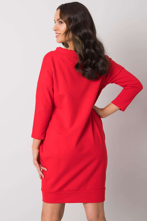 Punane Paulie puuvillane kleit