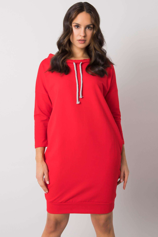 Punane Paulie puuvillane kleit