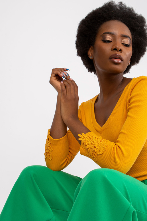 Heleoranži triibuline pluus Alissia...