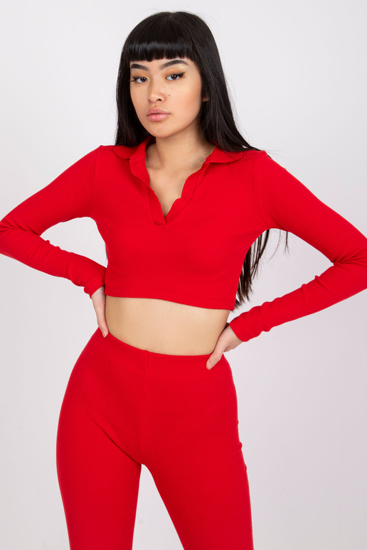 Punane lühike triibuga pluus Flores...