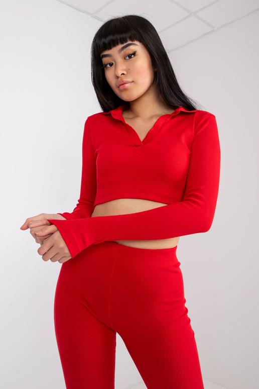 Punane lühike triibuga pluus Flores...