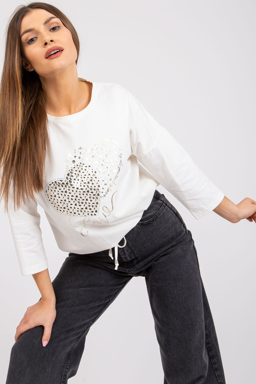 Ekrüpuuvillane pluus Elizabeth RUE PARIS