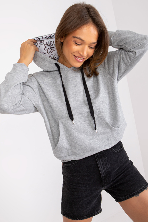 Hall melanž dressipluus kapuutsiga...