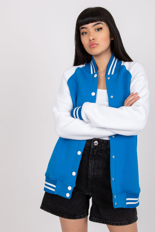 Tumesinine ja valge bomber...