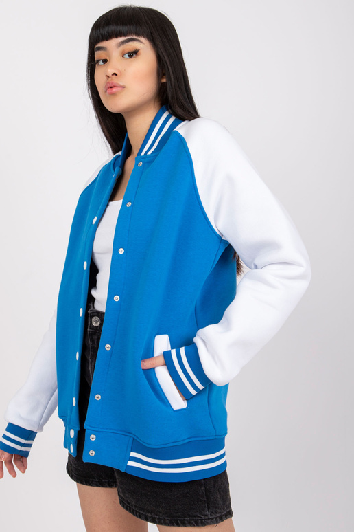 Tumesinine ja valge bomber...