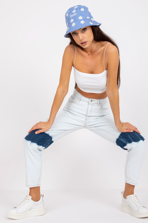 Sinised kõrge vöökohaga teksad...