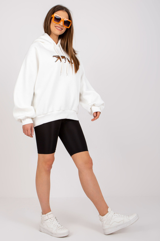 Ecru kapuutsiga dressipluus Cotton Peggy