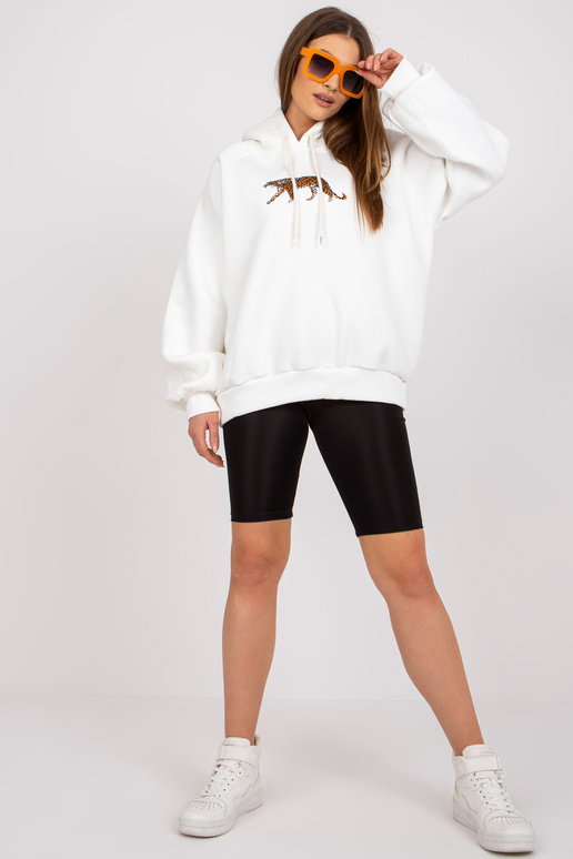 Ecru kapuutsiga dressipluus Cotton Peggy