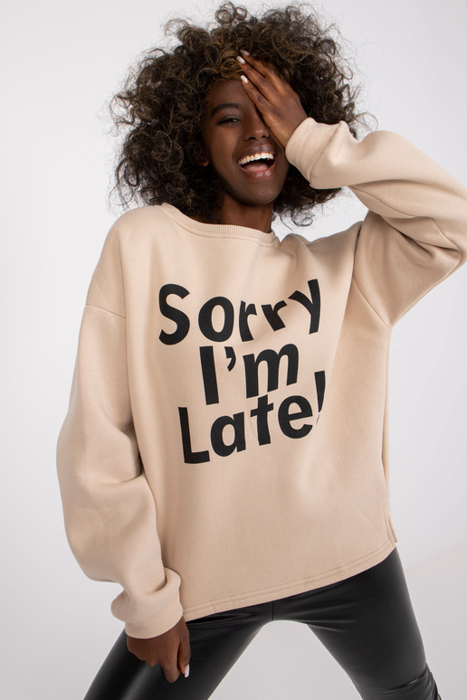 Beež Oversize dressipluus, kapuutsita...