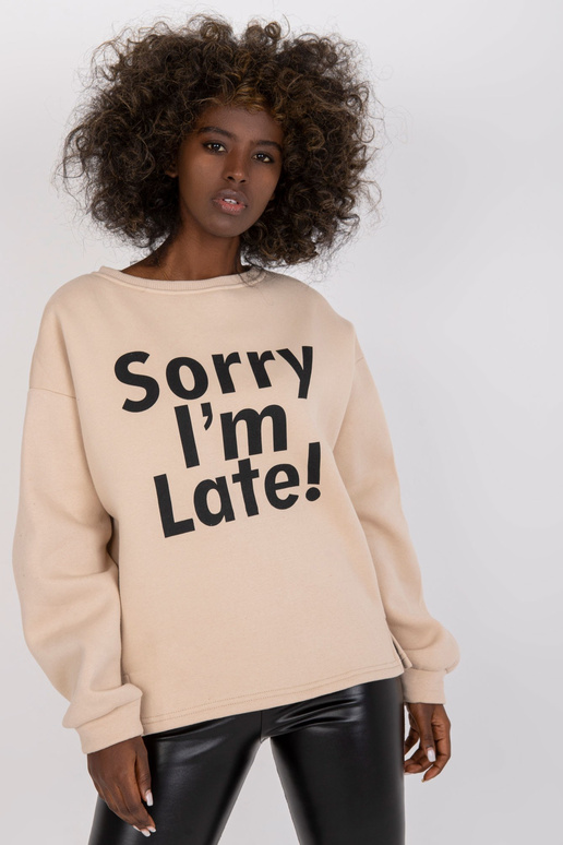 Beež Oversize dressipluus, kapuutsita...