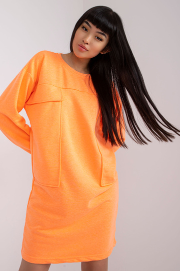 Oranž kleit Carrara taskutega 2