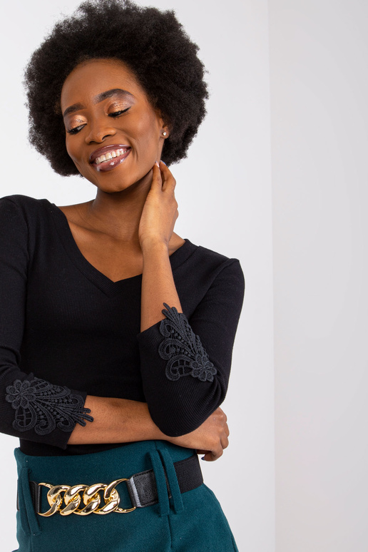 Must triibuline pluus Alissia RUE PARIS