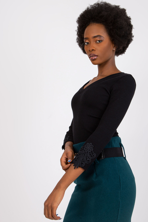 Must triibuline pluus Alissia RUE PARIS