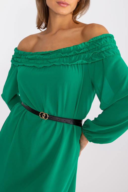 Ameline roheline õlavaba minikleit