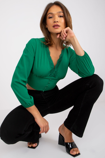 Roheline V-kaelusega pluus... 2