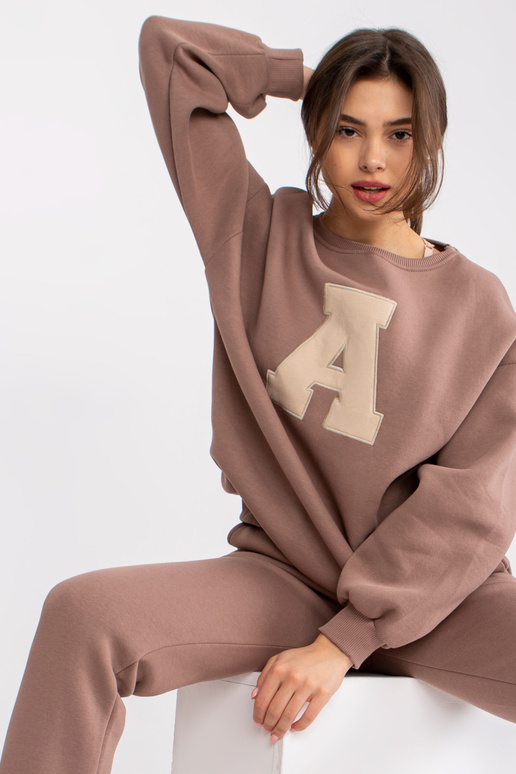 Pruun Edvige kapuutsita dressipluus