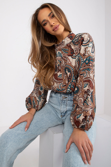 Beež Mia trükistega pluus