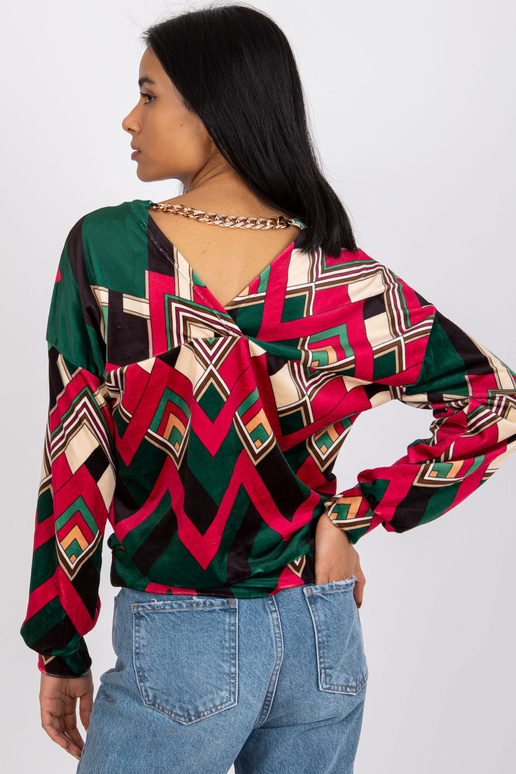 Roheline ja roosa Emma pluus