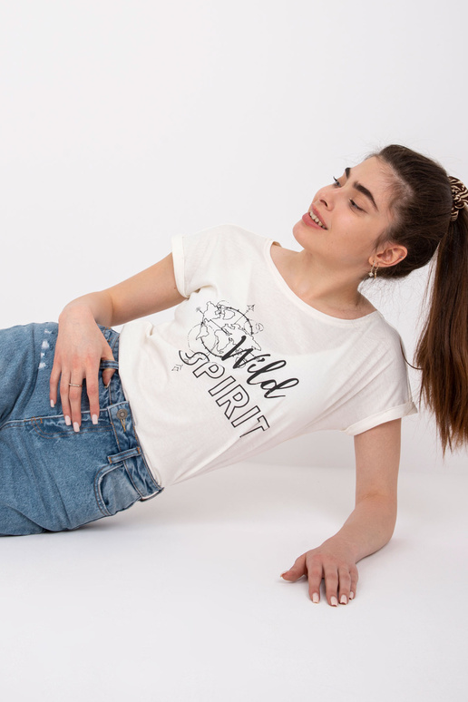 Ekrüpuuvillane naiste t-särk Cabrera... Ekrüpuuvillane naiste t-särk Cabrera...