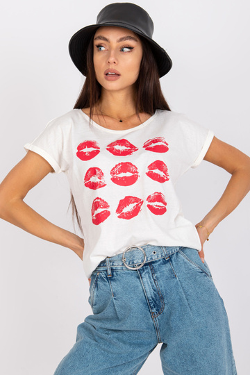 Ecru naiste T-särk trükiga...