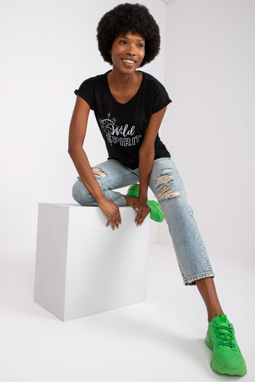 Must naiste t-särk trükiga Cabrera...